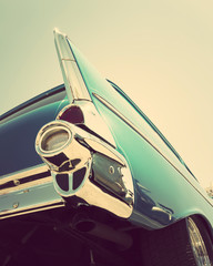 classic vintage car tailight close-up