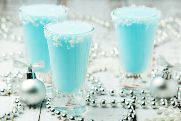 Three shots with Frost Jack cocktail	