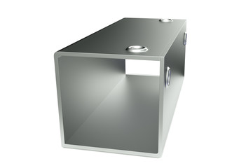 Close up of metal drywall profiles 3D render