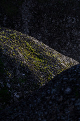 Ancient granitic rocks from Sao Mamede Mountain in Povoa de Lanhoso, Portugal.