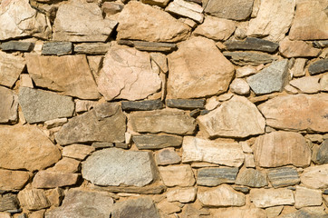 Old colorful stone wall  closeup