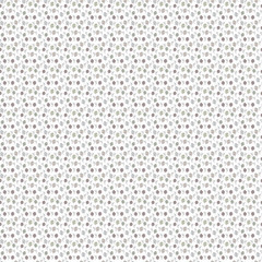 Vector Ditsy Flowers in Green Mauve Pink Beige on White Background Seamless Repeat Pattern. Background for textiles, cards, manufacturing, wallpapers, print, gift wrap and scrapbooking.