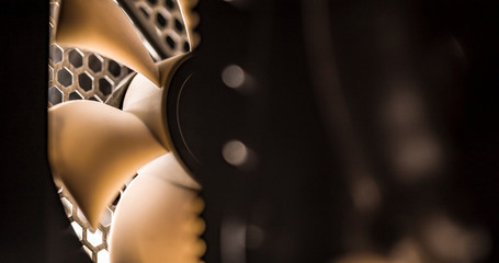 computer fan in case with background light
