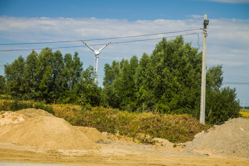 piękny krajobraz widoczny z okna samochodu krajobraz © Tymoteusz