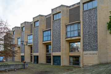 The exterior of winchester crown court, Winchester, Hampshire, UK