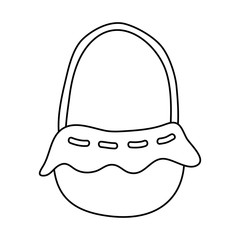 basket wicker traditional isolated icon vector illustration design