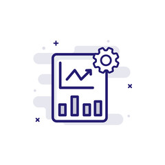 Project Mangement Vector illustration Outline Filled With Color Background Icon