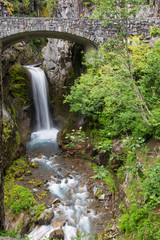 Silky waterfall at Mount Rainier National Park in Washington, USA