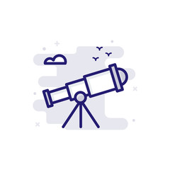 Predication  Vector illustration Outline Filled With Color Background Icon