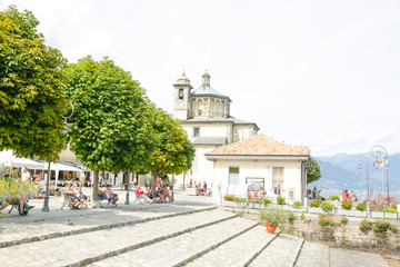Cannobio city center, in a sunny day, italy