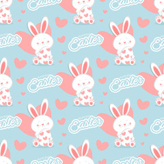 seamless easter pattern and background vector illustration
