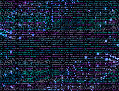 Vector Technology Software Background, Javascript, Blue and Purple, Glowing Dots.