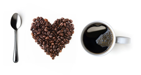 I heart coffee concept