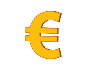 euro currency sign 3d vector
