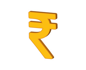 indian rupee currency sign 3d vector