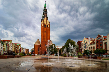 Fototapeta premium Beautiful Elblag city in Poland. 