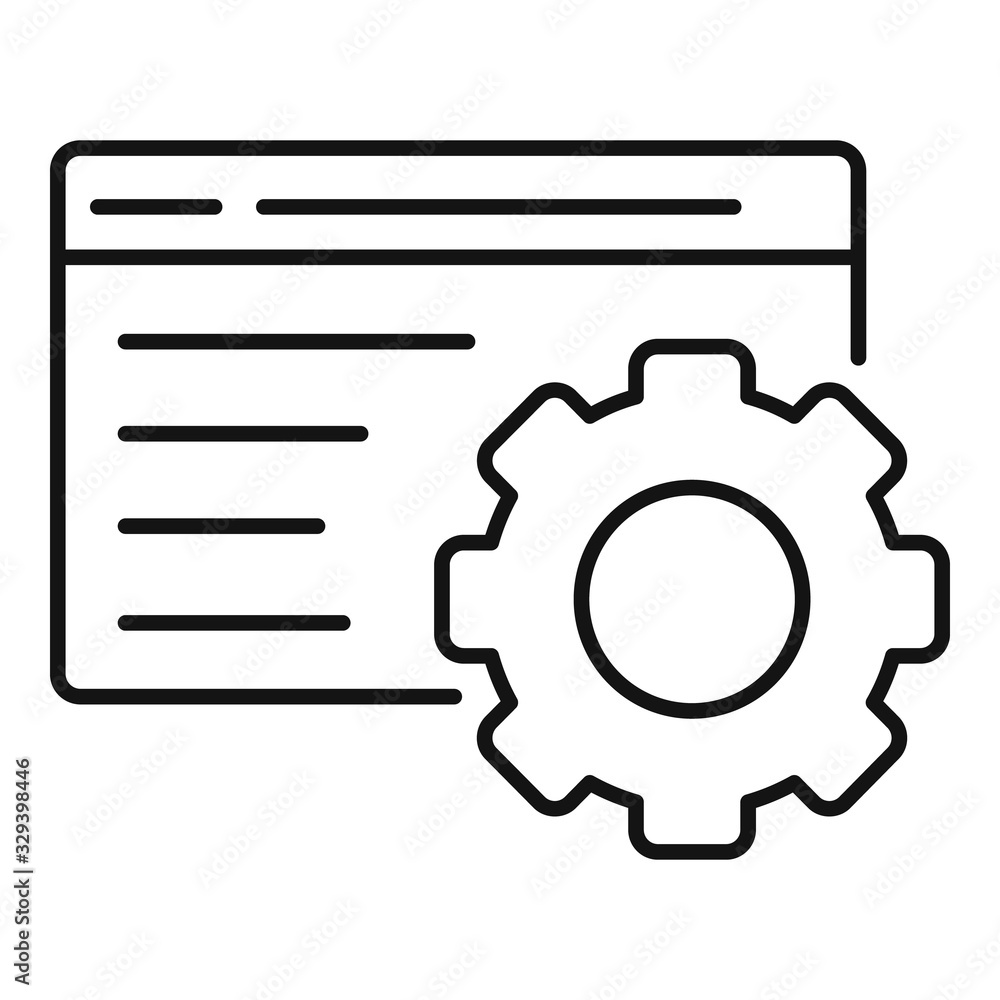 Poster seo web page icon. outline seo web page vector icon for web design isolated on white background