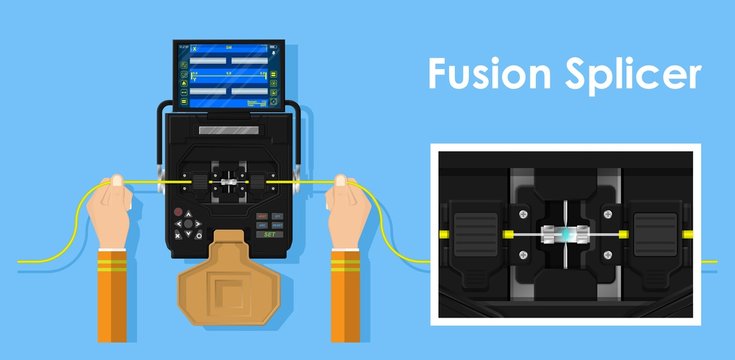 Fiber optic splicing by engineer transmission industry troubleshooting analysis connectivity specialists mechanical manufacturing instrument electric arc weld inspect inspection contractors 