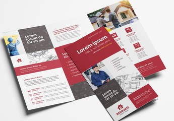 Trifold Brochure Layout for Construction Professionals