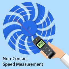 tachometer revolution counter RPM gauge instrument measure analog engineer © Pepermpron
