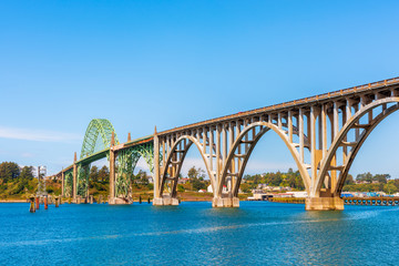 Yaquina Bay Bridge in Newport Oregon USA