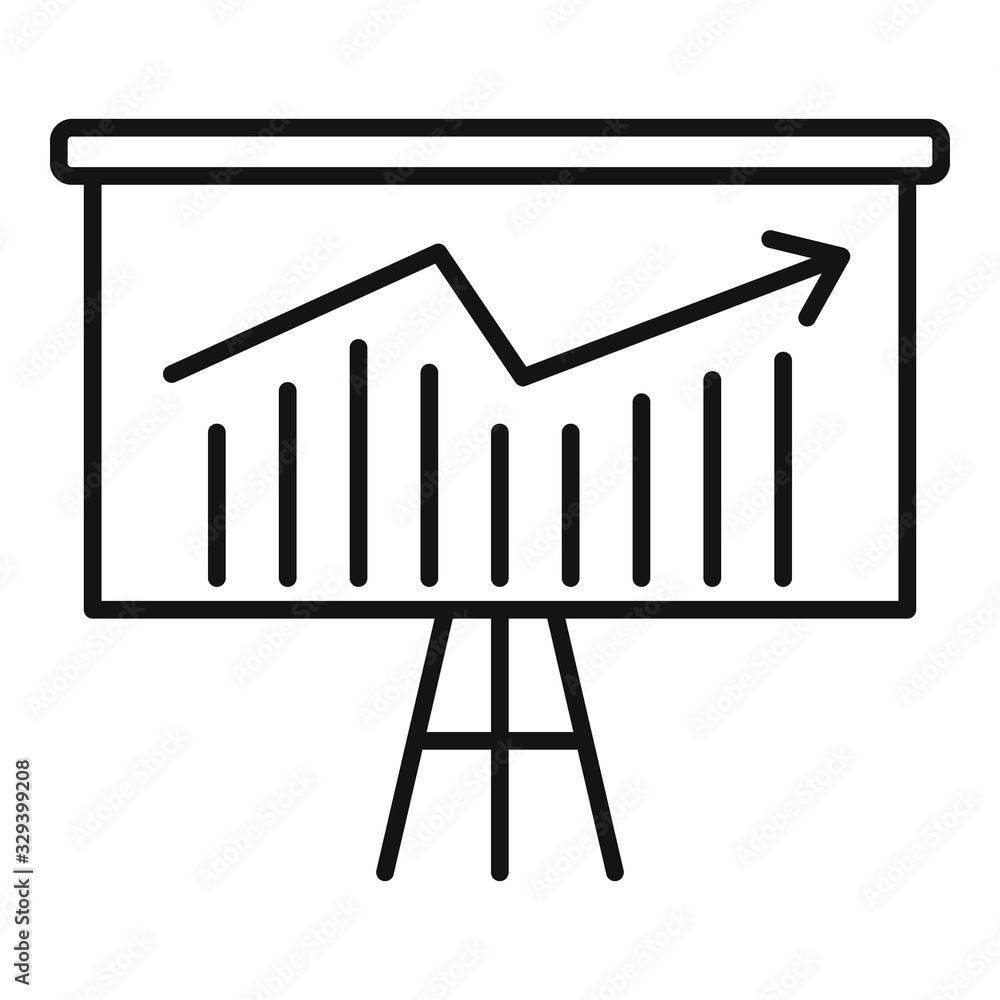 Poster seo banner graph icon. outline seo banner graph vector icon for web design isolated on white backgro