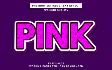pink text effect