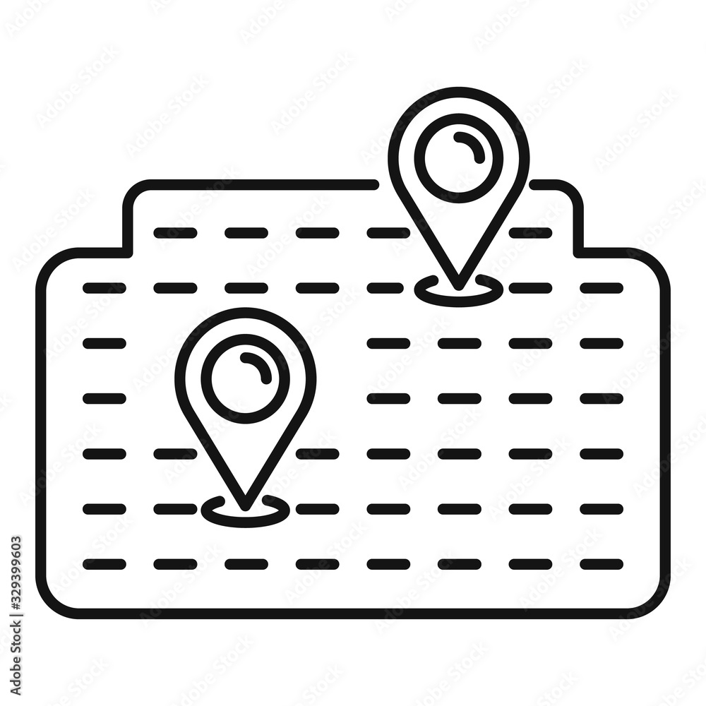 Canvas Prints Online ticket location icon. Outline online ticket location vector icon for web design isolated on white background