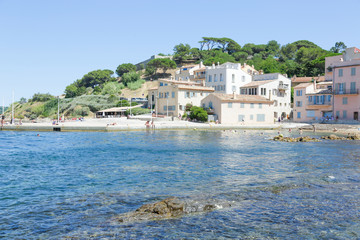 Saint-Tropez marine, with tourists sightseeing in summer