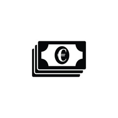 money icon. EURO sign. vector