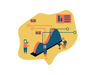 vector data analysis flat design