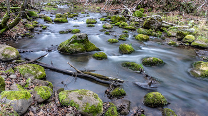 The river stagnates in time