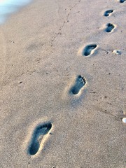 footprints in the sand