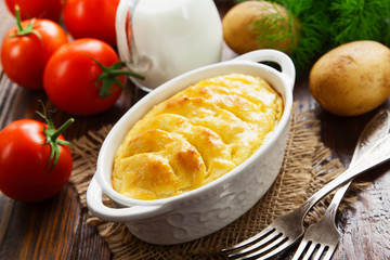 Potato casserole with meat