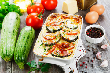 Vegetable casserole with meat