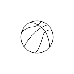 Basketball ball. Sports accessory. Vector illustration isolated on a white