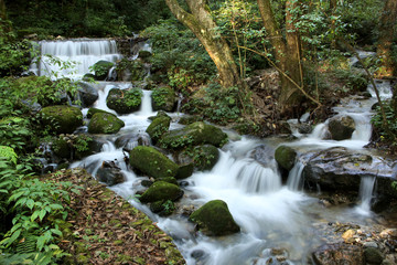 Fototapeta premium Beautiful waterfall in the Shivapuri Nagarjun National park, Kathmandu, Nepal