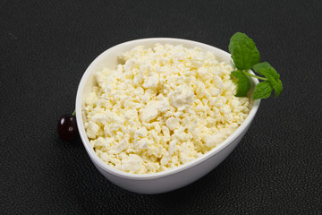 Fresh tasty curd in the bowl