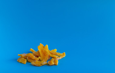 Guava fruit on a blue background. The concept of a healthy lifestyle.