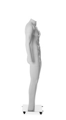 Male ghost headless mannequin with removable pieces isolated on white