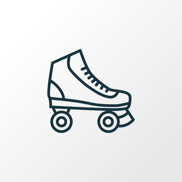 Roller skate icon line symbol. Premium quality isolated rollerskating element in trendy style.
