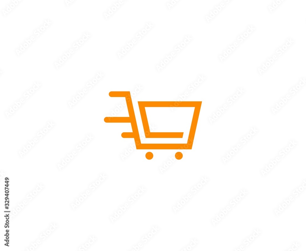 Poster shopping cart logo