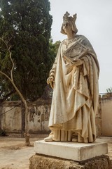 Statue of King of France Louis IX in Tunisia who died during a crusade in 1270
