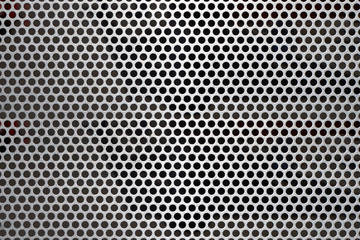 A closeup of a gray steel grill