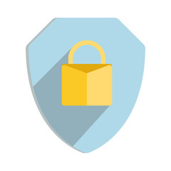 Security shield or virus shield lock icon for apps and websites