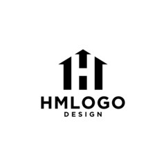 Homes Initials Monogram HM MH Logo Design