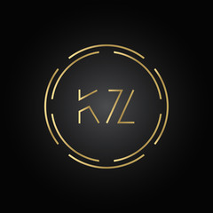Linked Letter KZ Logo Design vector Template. Creative Abstract KZ Minimal, Flat Logo Design Vector Illustration