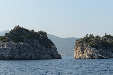 Keji island in the Aegean sea. Turkey