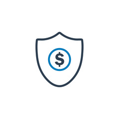 Fund Protection Icon. Editable Vector Symbol Illustration.