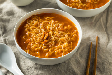 Spicy Instant Ramen Noodle Bowl